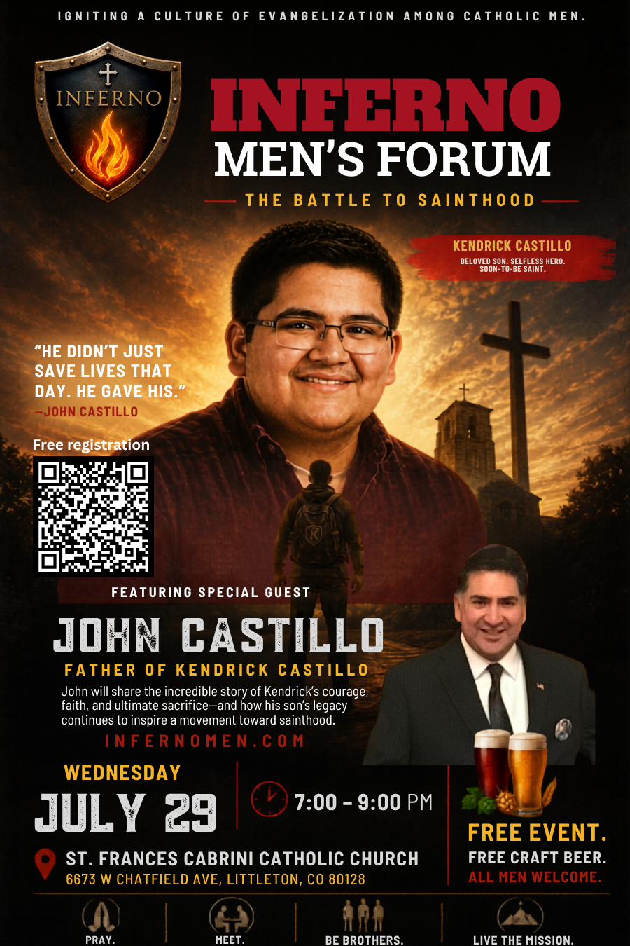 Kendrick Castillo Men's Forum — Parish Bulletin Ad